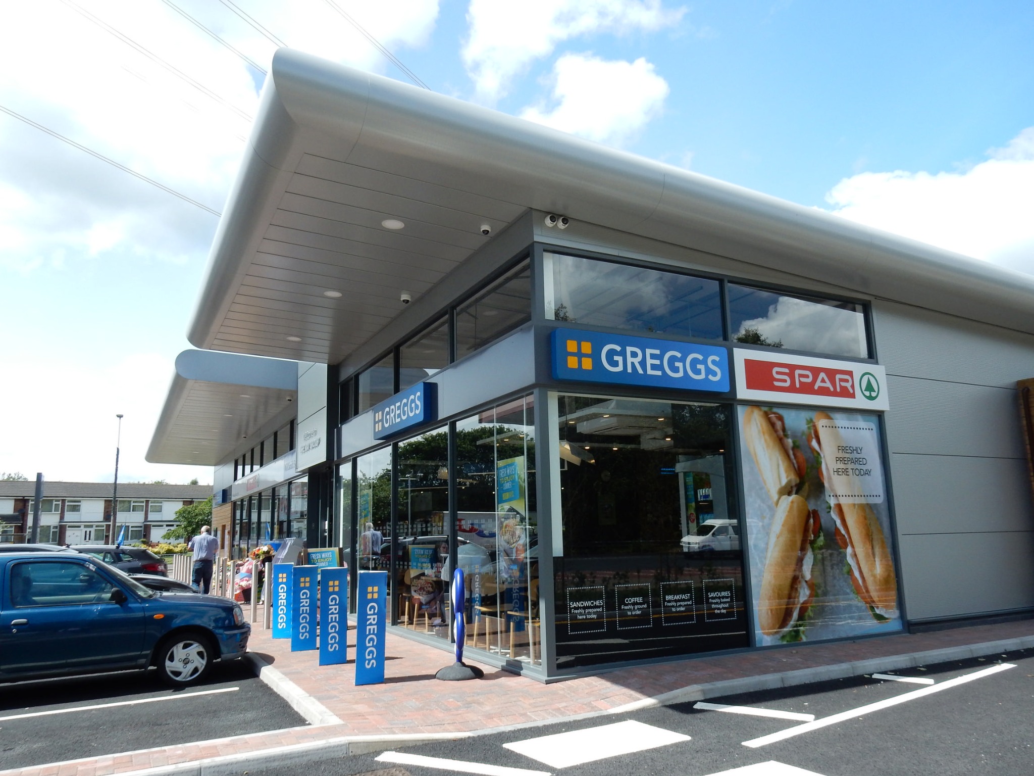 Greggs frontage and customer entrance